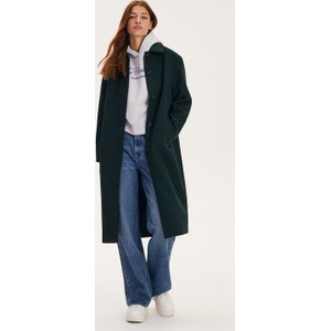 Zielony płaszcz Reserved bez kaptura w stylu casual