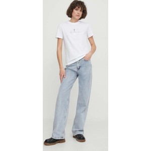 Bluzka Calvin Klein z krótkim rękawem z bawełny w stylu casual
