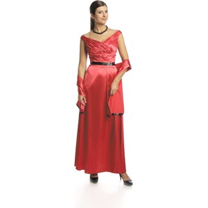 Sukienka Fokus w stylu glamour rozkloszowana z dekoltem w kształcie litery v