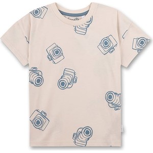Różowa bluzka dziecięca Sanetta z krótkim rękawem z bawełny