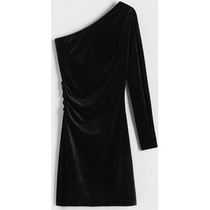 Czarna sukienka Reserved w stylu casual z okrągłym dekoltem