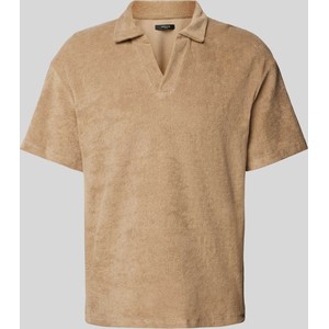 Brązowa koszulka polo Jack & Jones w stylu casual z bawełny
