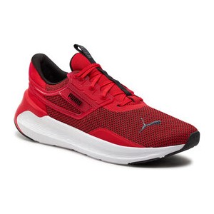 Czerwone buty sportowe Puma w sportowym stylu