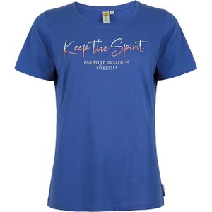Niebieski t-shirt Roadsign z okrągłym dekoltem z krótkim rękawem