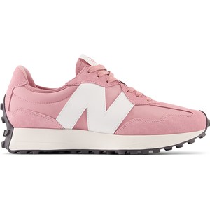Różowe buty sportowe New Balance z płaską podeszwą w sportowym stylu
