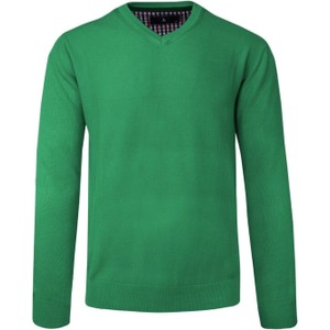Zielony sweter Bartex z tkaniny w stylu casual