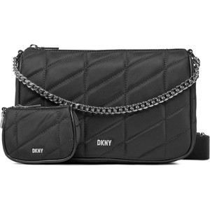Czarna torebka DKNY matowa średnia na ramię