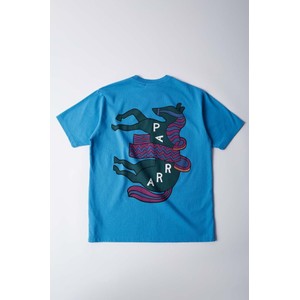 Niebieski t-shirt By Parra z bawełny w młodzieżowym stylu
