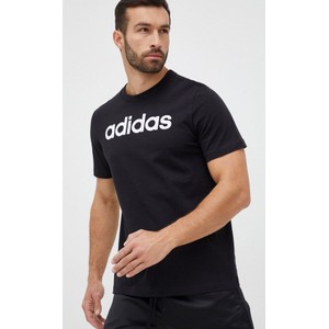 T-shirt Adidas z dzianiny w sportowym stylu z nadrukiem