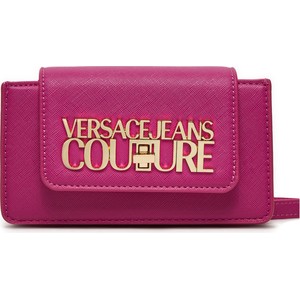 Różowa torebka Versace Jeans na ramię w młodzieżowym stylu