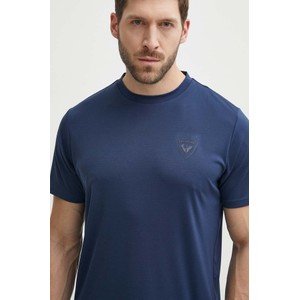 Granatowy t-shirt ROSSIGNOL w stylu casual