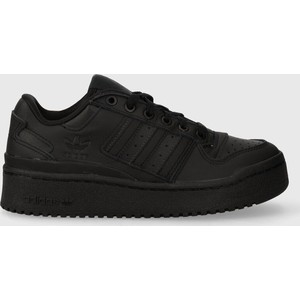 Czarne buty sportowe Adidas Originals w sportowym stylu ze skóry z płaską podeszwą