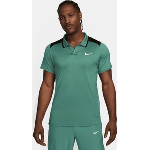 Zielona koszulka polo Nike w sportowym stylu z krótkim rękawem