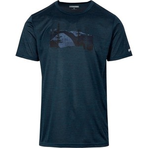 Granatowy t-shirt Regatta z krótkim rękawem w sportowym stylu z tkaniny