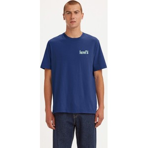 Niebieski t-shirt Levis z krótkim rękawem
