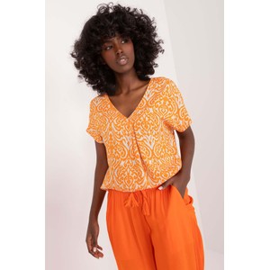 Pomarańczowa bluzka SUBLEVEL w stylu casual