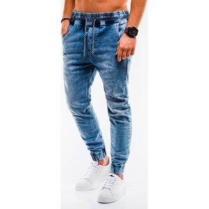 Niebieskie jeansy Ombre z jeansu
