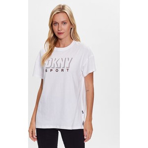 T-shirt DKNY z okrągłym dekoltem w sportowym stylu