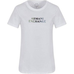 Bluzka Armani Exchange w młodzieżowym stylu z krótkim rękawem z bawełny