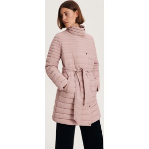 Różowy płaszcz Reserved bez kaptura w stylu casual