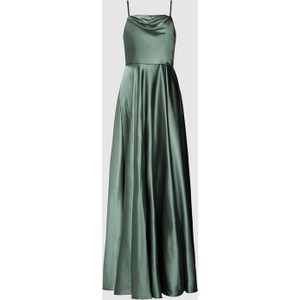 Zielona sukienka Laona z satyny