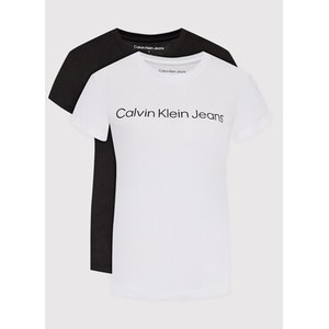 Bluzka Calvin Klein z okrągłym dekoltem w młodzieżowym stylu