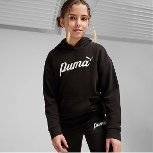 Czarna bluza dziecięca Puma z bawełny