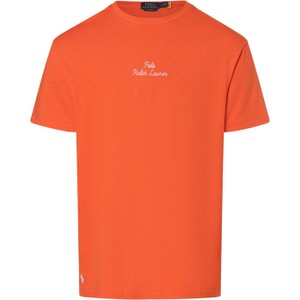 Pomarańczowy t-shirt POLO RALPH LAUREN w stylu casual z krótkim rękawem