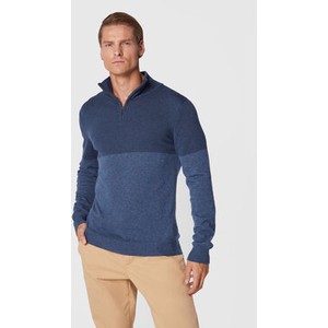 Niebieski sweter Gino Rossi w stylu casual