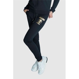 Czarne spodnie sportowe Moschino w sportowym stylu z dresówki