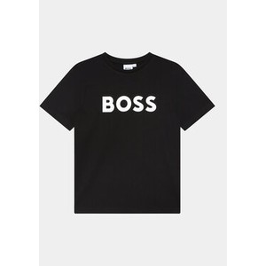 Czarna koszulka dziecięca Hugo Boss dla chłopców