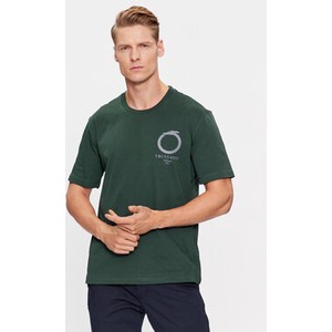 Zielony t-shirt Trussardi z krótkim rękawem