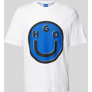 T-shirt Hugo Blue z bawełny w młodzieżowym stylu