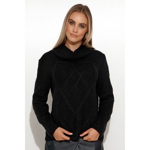 Czarny sweter Makadamia w stylu casual