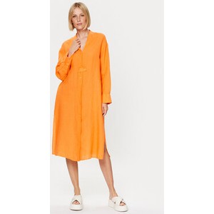 Pomarańczowa sukienka Seidensticker koszulowa w stylu casual mini