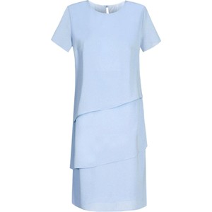 Niebieska sukienka Fokus mini w stylu casual