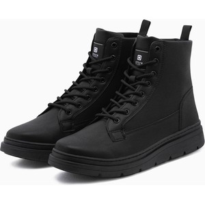 Czarne buty zimowe Ombre w stylu casual