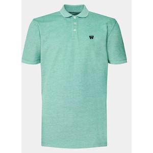 Zielona koszulka polo Wrangler w stylu casual z krótkim rękawem