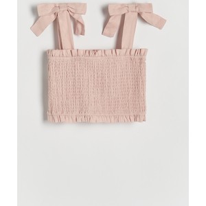 Różowa bluzka dziecięca Reserved dla dziewczynek na ramiączkach