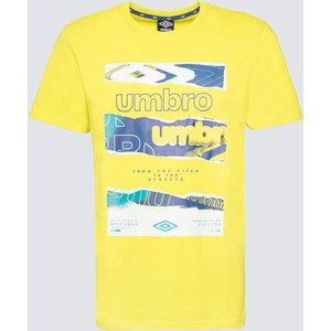 Żółty t-shirt Umbro w młodzieżowym stylu