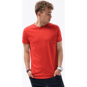 Czerwony t-shirt Ombre w stylu casual z bawełny