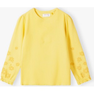 Żółta bluzka dziecięca Lincoln & Sharks By 5.10.15. w kwiatki