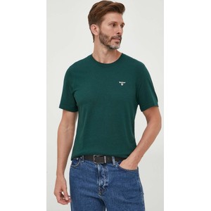 Zielony t-shirt Barbour w stylu casual