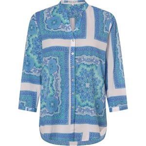 Niebieska bluzka Marie Lund w stylu casual z dekoltem w kształcie litery v