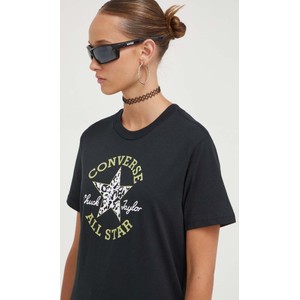 T-shirt Converse z okrągłym dekoltem z bawełny z krótkim rękawem