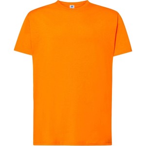 Pomarańczowy t-shirt JK Collection w stylu casual z krótkim rękawem z bawełny