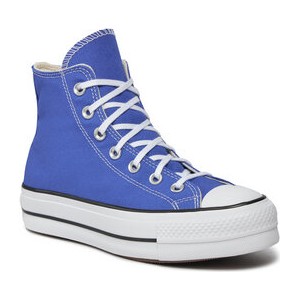 Niebieskie trampki Converse z płaską podeszwą w młodzieżowym stylu