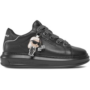 Czarne buty sportowe Karl Lagerfeld sznurowane w sportowym stylu na platformie