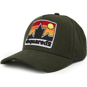 Zielona czapka Dsquared2