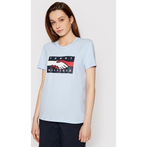 T-shirt Tommy Hilfiger z bawełny z okrągłym dekoltem